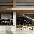 Book Art Inspired Modern Interior Design With Wooden Bookshelves Staircase And Green Plants