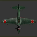 Green Military Aircraft Model With Red Circle Markings And Yellow V171 Identification Number