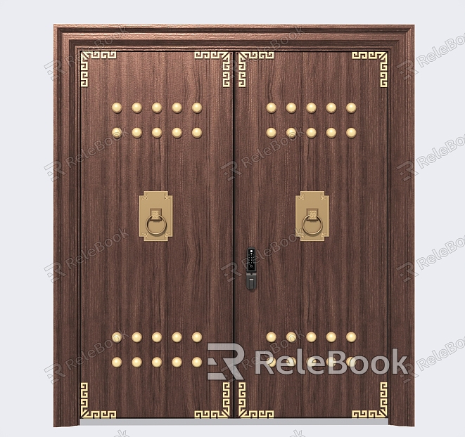 New Chinese Style Gate Gate Patio Door model