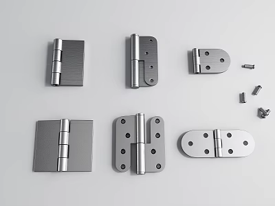 Stainless Steel Hinges With Various Designs For Furniture Hardware Components 3d model