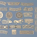 Intricate Traditional Carvings With Geometric Patterns Animal Motifs And Diverse Shapes