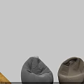 Comfortable Bean Bag Chairs in Three Colors and Different Styles for Living Room Decor