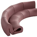 Modern Multiplayer Sofa Curved Sofa 3d model