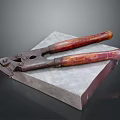 Pipe pliers vise bench vise wrench tool hardware tool processing tool furniture 3d model