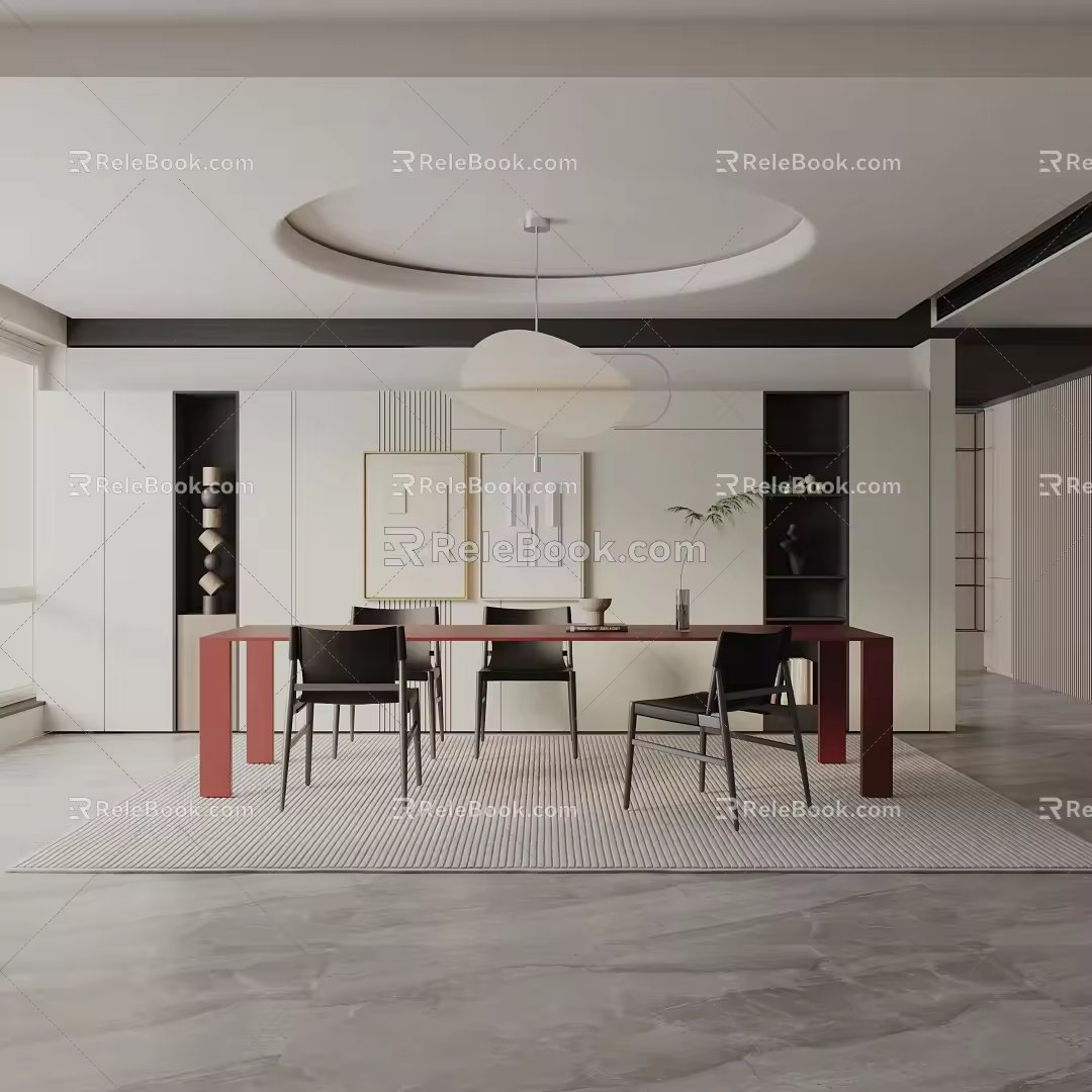 Modern table combination 3d model