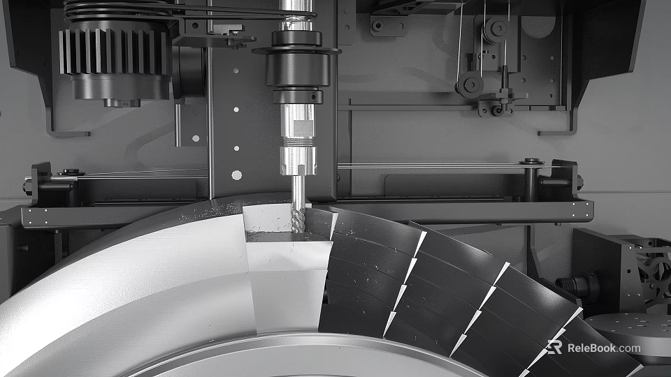 Automotive Precision Components Machining Process With Advanced CNC Cutting Technology 3d model 