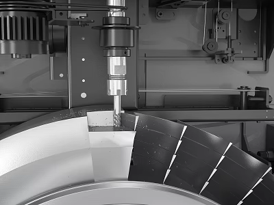 Automotive Precision Components Machining Process With Advanced CNC Cutting Technology 3d model