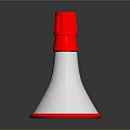 Red And White Portable Electronic Handheld Megaphone For Voice Amplification