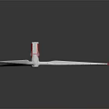 White Wind Turbine With Three Blades Standing For Renewable Energy Power Generation