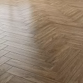 Natural Wooden Floor With Herringbone Pattern For Classic Home Interior Design