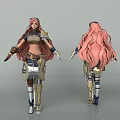 Modern game character game character female character 3d model
