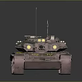 Modern Military Tank With Pink Camouflage Gun Barrel Antenna And Markings Design