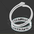 Golden Snake Design Bracelet And Rune Engraved Ring Stacked Jewelry Set