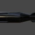 Black Cylindrical Military Weapon Featuring Square Connection And Metal Components 3d model