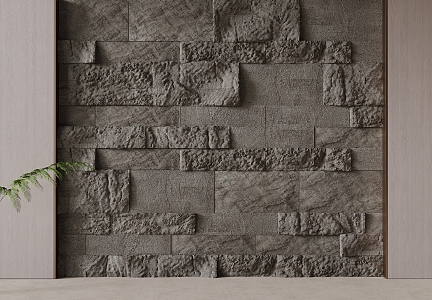 Rock wall stone wall 3d model