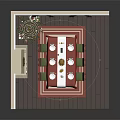 Cartoon Christmas Dining Room Scene With Tree Fireplace And Decorated Table