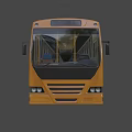 Modern Orange City Bus with Multiple Windows Sleek Doors and Exterior Design