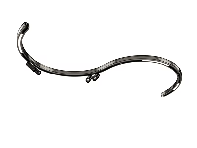 Durable Modern Downlight Spotlight Metal Curved Mounting Bracket for Ceiling Installation 3d model