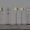 Modern Floor Lamps With Various Designs Metal Frames Fabric Shades And Decorative Elements
