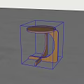 Wooden Side Table With Round Top And Crossed Leg Modern Minimalist Design