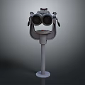 Commercial Coin Operated Binoculars Stand With Stable Base For Public Viewing Areas
