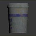 Durable Hardware Tools Storage Bucket With Gray Body Blue Stripe And Metal Handle