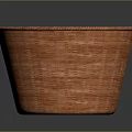 Adorable Kitten Resting In Round Orange Woven Basket With Handles