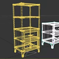 Vintage Dark Wooden Multi Tiered Shelf And Drawer Cabinet With Woven Design Structure