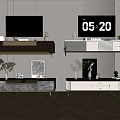 Modern Light Luxury TV Cabinet Floor Cabinet Side Cabinet 3d model