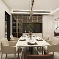 Modern Living and Dining Room Interior With Sofa Coffee Table TV Wall and Decorations