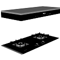 Modern Kitchen Appliances With Range Hood and Gas Stove for Home Cooking