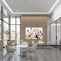 Modern Bright Spacious Bank Lobby With Comfortable Waiting Seats For Great Customer Service Experience
