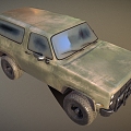 Jeep off-road vehicle military jeep Chevrolet M1009 low face number low model simple model game sub-era film and television level super realistic high precision 3d model