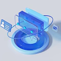 Modern Commercial Equipment Featuring Shield Design Surrounding Circular Rings And Stable Base