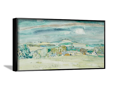 Modern Landscape Painting Blue Living Room Abstract model