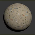 Decorative Sphere With Multicolored Stone Pebbles Handcrafted Surface And Neutral Tone 3d model