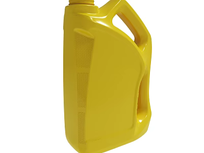 Yellow Plastic Container With Handle For Liquid Storage And Durable Design 3d model