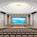 Modern Conference Hall Academic Lecture Hall 3d model