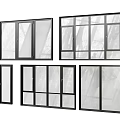 Modern Casement Windows With Various Styles Black Frame And Transparent Glass
