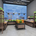 Modern Supermarket Fresh Supermarket 3d model