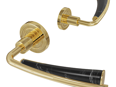 Light luxury door handle hardware 3d model