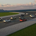 Electric Vehicle New Energy Weilai ET7 es8 Xiaopeng P7 Euler Cross Road 3d model