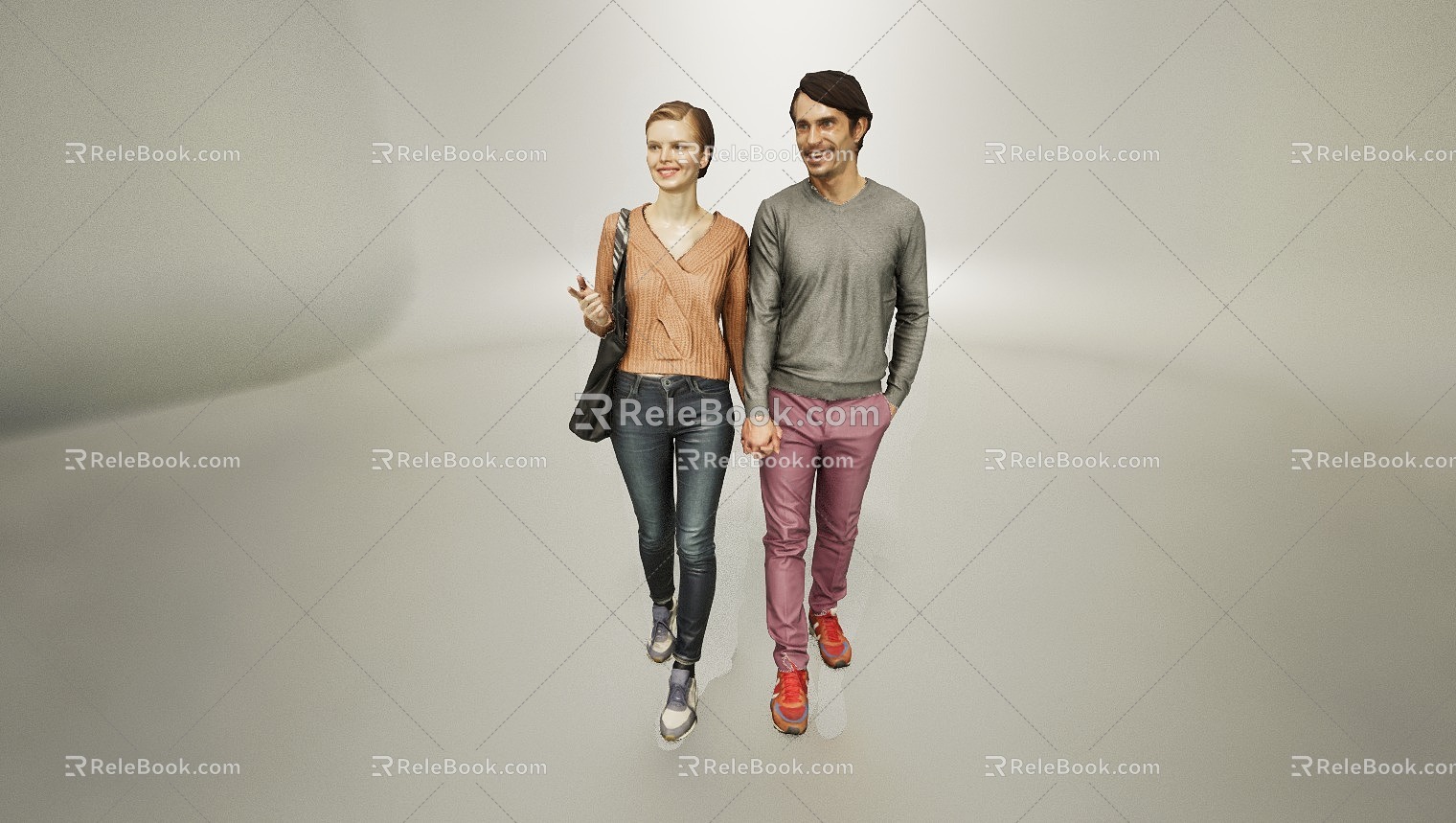 Characters Men Women Children Various Postures Various Professional Shopping 2K Map Precision Model pbr 3d model