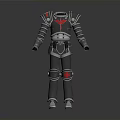 Medieval Knight Armor With Shiny Metal Chest Plate And Red Emblem