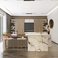 Modern basement negative first floor 3d model