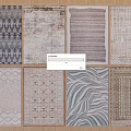 Square Rugs Collection Featuring Various Patterns And Designs For Home Decor 3d model