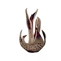 Decorative Abstract Art Sculpture With Intricate Openwork Design And Golden Red Finish