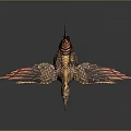 Game and Movie Character Golden Red Dragon With Detailed Scales And Wings