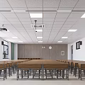 Modern Classroom School Small Classroom 3d model