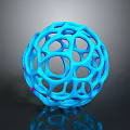 Blue Hollow Sphere Decorative Household Item With Modern Design For Home Decor
